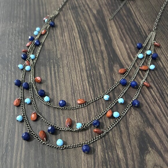 3 Tier Layered Chain Bead Necklace ASO Alex Russo / Selena Gomez - Picture 6 of 9